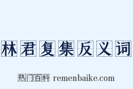林君复集反义词是什么意思的图片